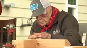 Jimmy carter (james earl carter, jr.), 39th president of the united states, was born october 1, 1924, in the small farming town of plains, georgia. Jimmy Carter Back To Building Homes For Habitat For Humanity One Day After Fall Thehill