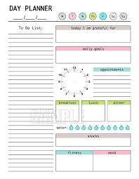 Day Planner Printable Editable Daily Weekly To Do Checklist Instant