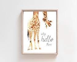giraffe print giraffe wall art giraffe