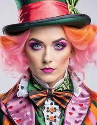 woman mad hatter makeup costume face
