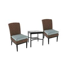 3 Piece Wicker Outdoor Bistro Set