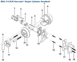 mul t lock deadbolt parts