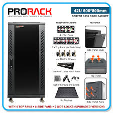 prorack 42u 600x800mm server data rack