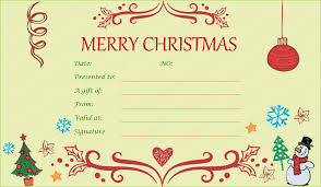 Festive Decorating Christmas Gift Certificate Template