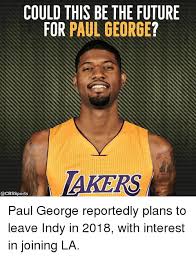 Share a gif and browse these related gif searches. Could This Be The Future For Paul George Akers Sports Paul George Reportedly Plans To Leave Indy In 2018 With Interest In Joining La Future Meme On Me Me