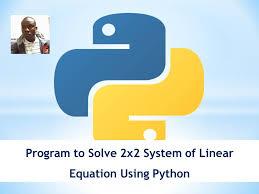 Solve System Of Equation With Python