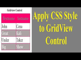 customize css style to gridview control