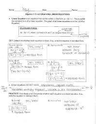 4 5 Graphing Linear Equations Standard