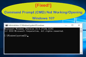 fixed command prompt cmd not working