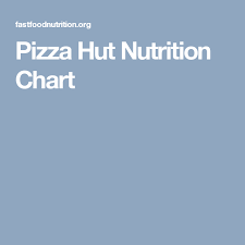 Pizza Hut Nutrition Chart Fast Food Nutritiion Chart And