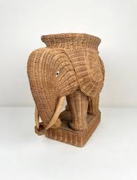 Elephant Coffee Table In Rattan France