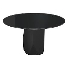 Menhir Dining Table With Round Black
