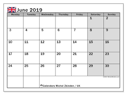 June 2019 Calendar Uk Michel Zbinden En