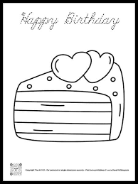 happy birthday coloring page free