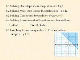 Solving One Step Linear Inequalities X