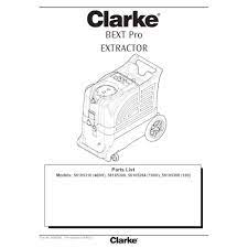 manual clarke bext pro carpet extractors