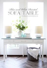 Blue And White Painted Sofa Table