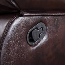 brown pu leather manual recliner