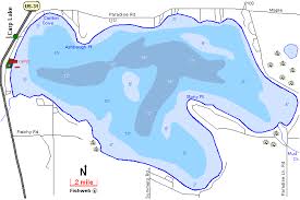 Paradise Carp Lake Map Emmet County Michigan Fishing