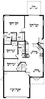 House Plan 63179 Narrow Lot Style