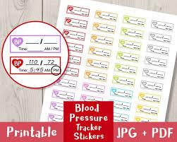 Blood Pressure Tracker Stickers Bullet Journal Stickers Etsy