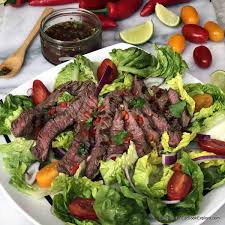 thai weeping tiger beef salad with