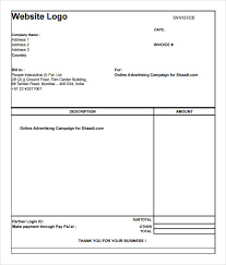 Sample Simple Invoice Template 9 Download Free Documents