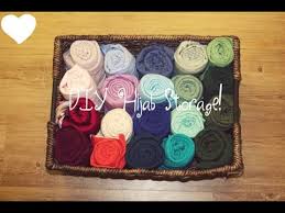 It's simple and super chic. Diy Hijab And Scarf Storage Youtube