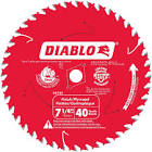 7 1/4-inch x 40 Tooth Carbide Tipped Finish Circular Saw Blade for Wood Cutting D0740R Diablo