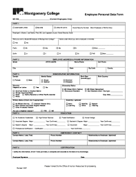 Personal Data Form For Employees Fill Online Printable