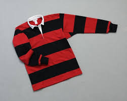 wms college stripe rugby black red