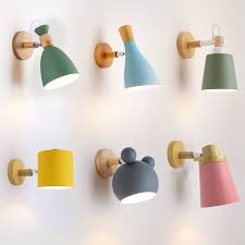 Led Indoor Lighting Wood Wall Lamps
