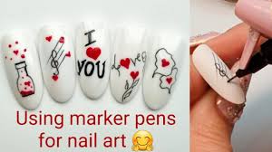 nail art using pen markers from temu