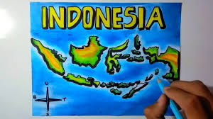 Buku gambar anak buku mewarnai untuk paud dan tk 24 halaman 24x28cm. Menggambar Peta Indonesia Gambar Peta Indonesia Lengkap Youtube