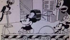 this cartoon shows mickey mouse doing