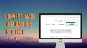 Convert Screenshots Of Equations Into