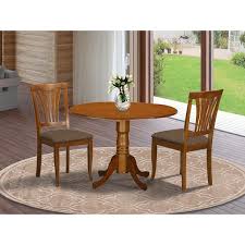 Free delivery in orange county and la. Saddle Brown Kitchen Table And Dinette Chair 3 Piece Dining Set Overstock 10201092