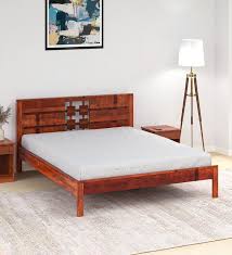 Konnect Solid Wood Queen Bed In