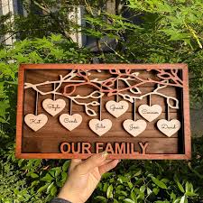 Personalized Family Tree Wood Sign Name
