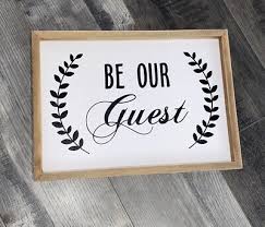 Be Our Guest Wooden Wall Art Hobby