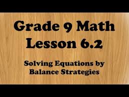 Math Lesson 6 2 Solving Equations