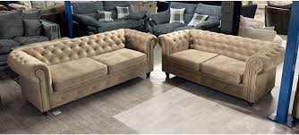 chesterfield fabric sofa set 3 2