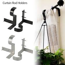 2x bracket hang curtain rod holders