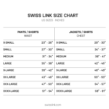 Sizing Chart Pants Shorts Jackets Hats Shirts Us