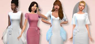 sims 4 maxis match wedding dress cc