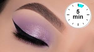 5 minute easy lilac eye makeup tutorial