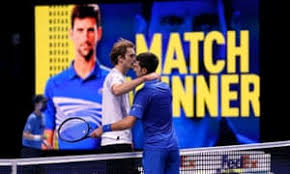 Novak,federer ,raonic and wozniacki in ao 2018 kids day. Novak Djokovic Beats Alexander Zverev Atp Tour Finals As It Happened Sport The Guardian