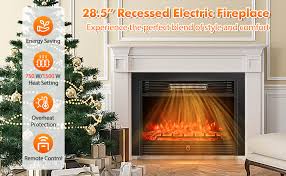 28 5 Inch Electric Fireplace Recessed