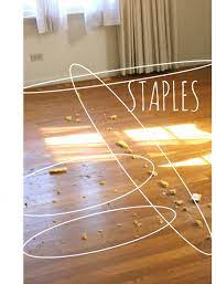 remove carpet staples from wood floors