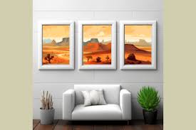 Southwestern Desert Scene Panorama Art